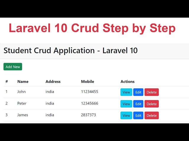 Laravel 10 crud step by step