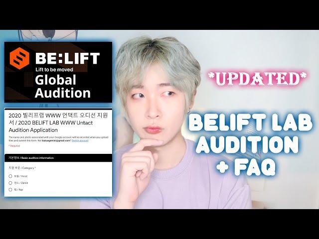 UPDATED I LAND 2BELIFT Lab Kpop Global Audition . How to apply online / FAQ of BELIFT KPOP AUDITION