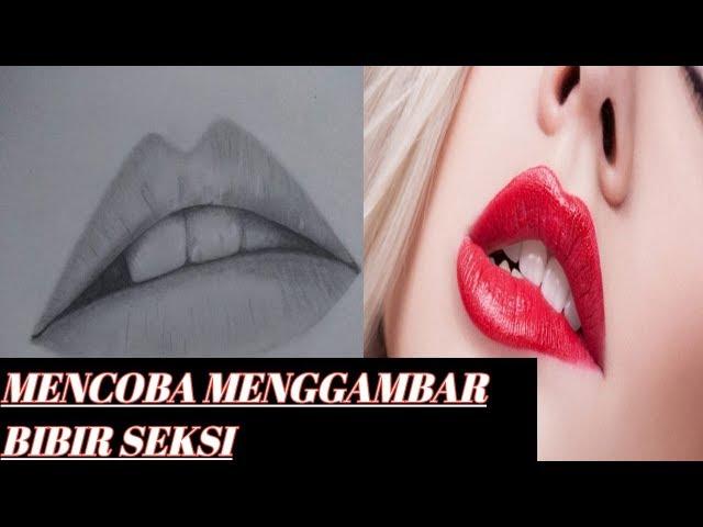 Pertama kali menggambar bibir sexy wanita