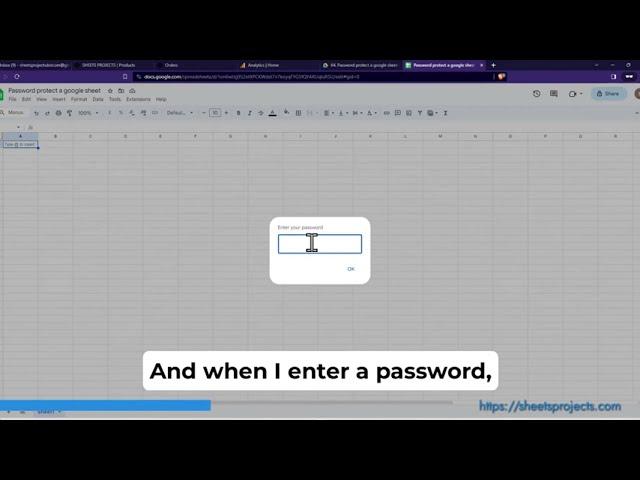 How to password protect a google sheet