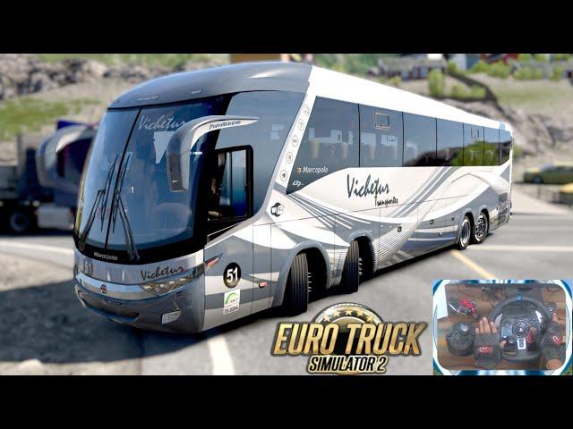 Euro Truck Simulator 2 | Viral Bus New G7 Volvo Marcopolo 8x2 Smooth Ride | Logitech g29 Gameplay