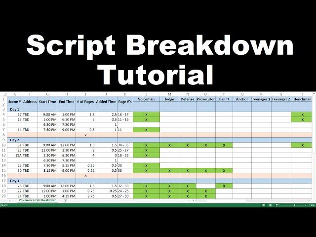 How to Use & Create a Script Breakdown