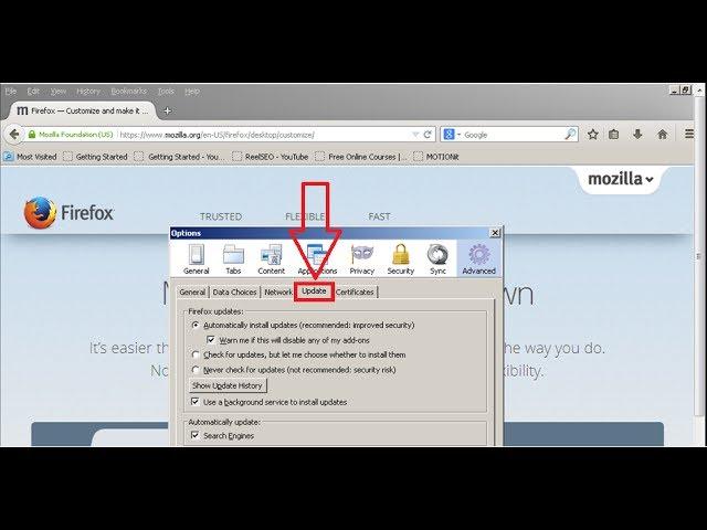 Turn OFF Mozilla Firefox Automatic Updates in Windows® 8