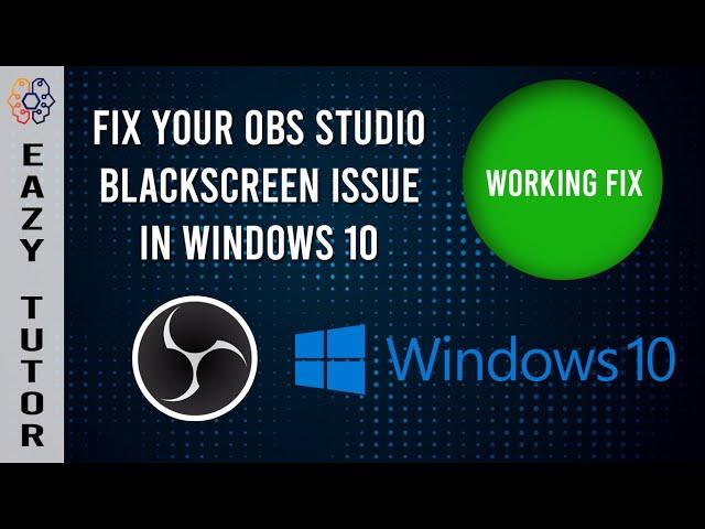 #obs #obsblackscreen #blackscreen 
OBS studio blackscreen fix 2020 (working fix)