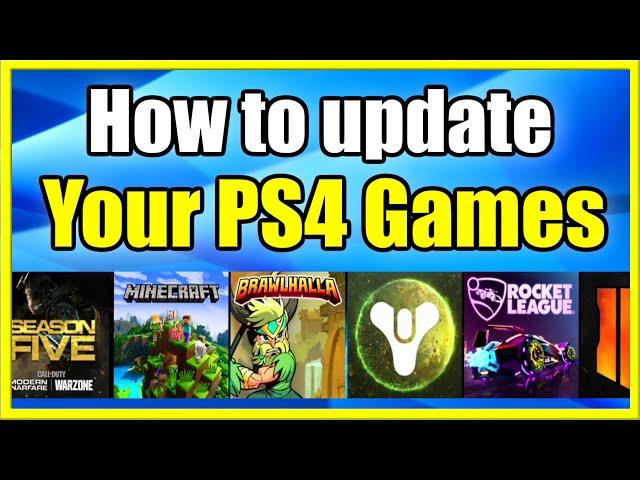 How to UPDATE GAMES on your PS4 & Keep them UPDATED (Easy Method)