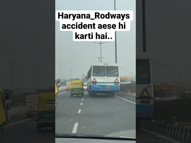 Haryana roadways se bach gaye aaj to.  #haryanaroadways #delhi #rashdriving #accidentnews #bus