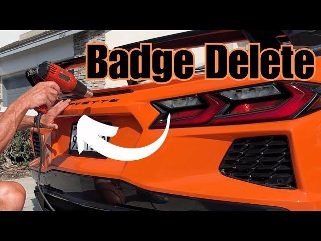 2022 Corvette C8 Emblem Removal