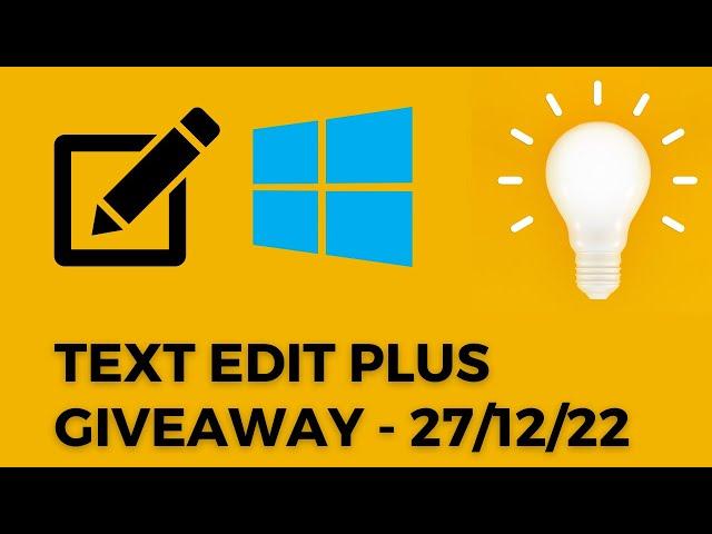 GIVEAWAY TEXT EDIT PLUS FOR ONE YEAR