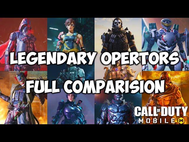 All 10 Legendary Characters Comparision | COD Mobile | CODM