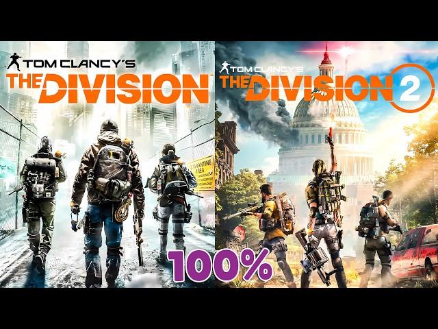 THE DIVISION & THE DIVISION 2 - 100% Walkthrough No Commentary (Ultra Realistic Settings)