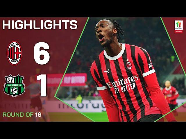 MILAN-SASSUOLO 6-1 | HIGHLIGHTS | Milan dismantle Sassuolo | Coppa Italia Frecciarossa 2024/25