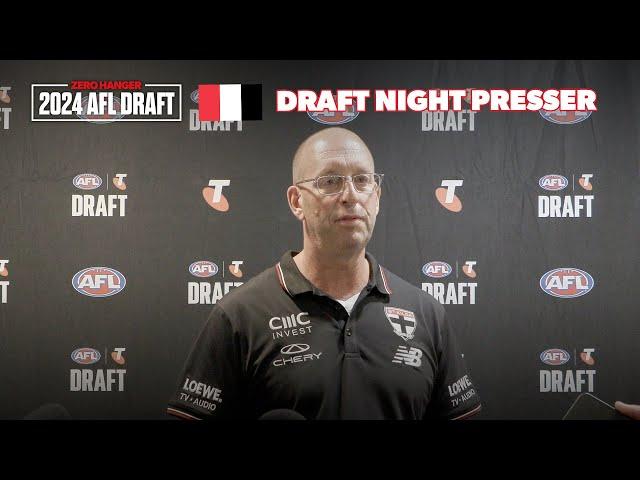 St Kilda Draft Night Presser | AFL Draft Night 2024