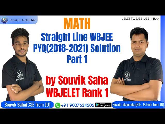 Math Straight Line WBJEE PYQ(2018-2021) Solution Part 1 | JELET | WBJEE | JEE  (M&A)