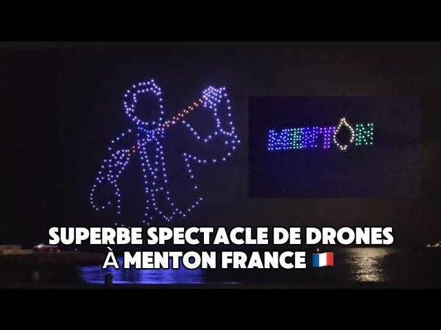 Amazing Drones Light Show in Menton France 2024 | By Hana Liza