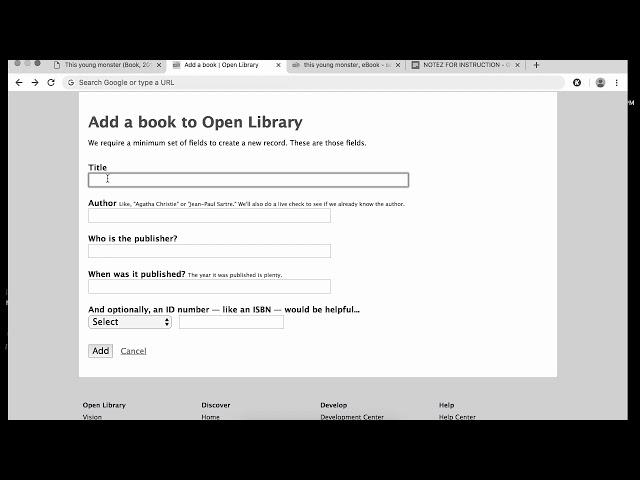 How to Add a Book to Open Library