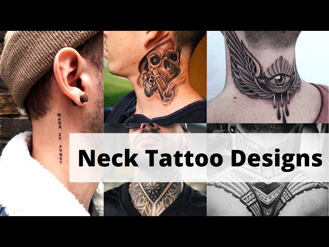 Neck tattoo designs for men | Small neck tattoos for men | New neck tattoo - Lets style buddy