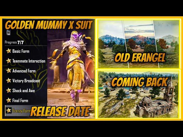 OLD ERANGEL COMING BACK AND RELEASE DATE / GOLDEN MUMMY X-SUIT FIRST LOOK / 3.2 UPDATE ( BGMI )