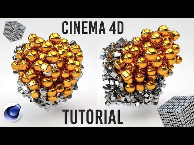 Cinema 4D Tutorial Beginner | C4D R25 Beginners - MoGraph Animation