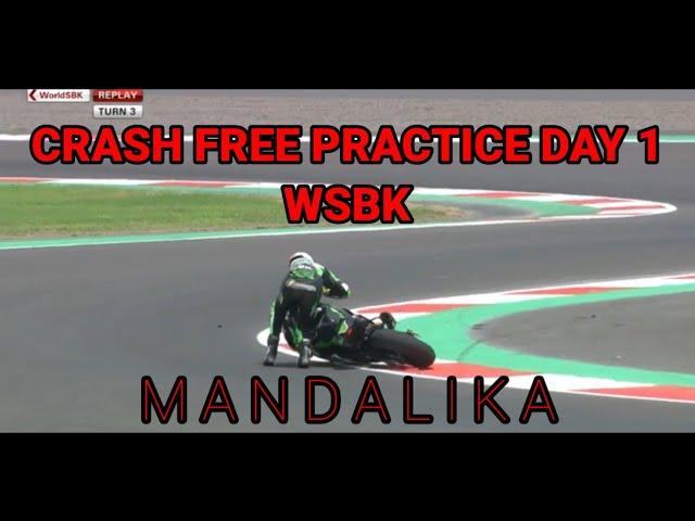 crash.!! hari pertama free practice wsbk mandalika | #wsbkmandalika #freepracticeday1