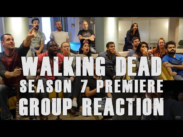 The Walking Dead - Season 7 Premiere - GIANT GROUP REACTION | Glenn and Abraham scene