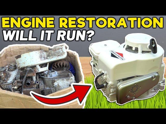 I REBUILT A 43 YEAR OLD ENGINE THEN CUT GRASS WITH IT