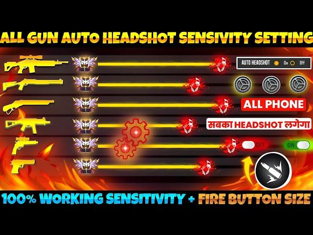 Free Fire Auto Headshot Trick 2024 Sensitivity | 2gb, 4gb, 6gb Ram Headshot Sensitivity Setting | FF