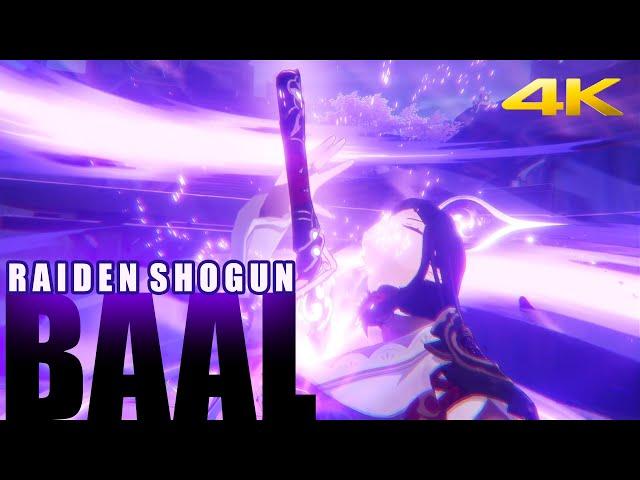 RAIDEN SHOGUN BAAL Pulled out a sword from her Chest 4K Jap Dub