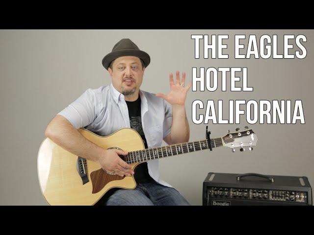 Hotel California The Eagles Easy Acoustic Guitar Lesson + Tutorial