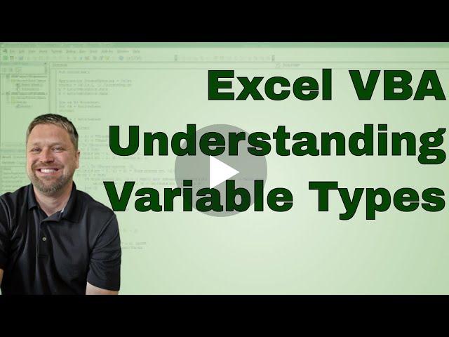 Excel VBA - Understanding Variables