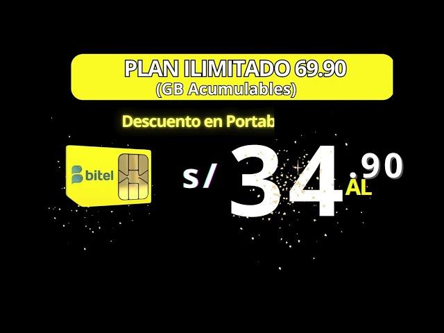 Plan ilimitado 69 90 de Bitel 2024 (Portabilidad) #bitel