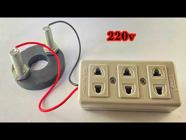 Awesome Making Free Electricity Energy With Big Bolts #engineering  #amazing  #electric #freeenergy