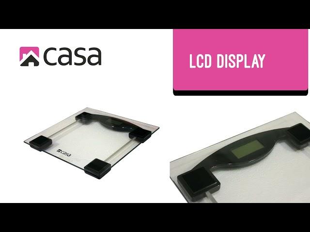 (CEGS01) - CASA ELECTRONIC GLASS BATHROOM SCALE