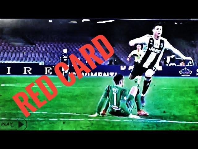 Alex Meret Red Card Vs Juventus Ronaldo