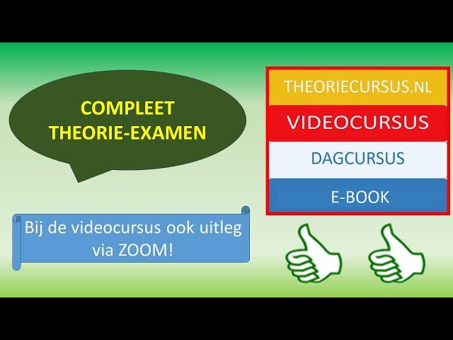 Theorie examen auto - 2024 - Gevaarherkenning - Kennisvragen - Inzichtvragen - Theoriecursus.nl