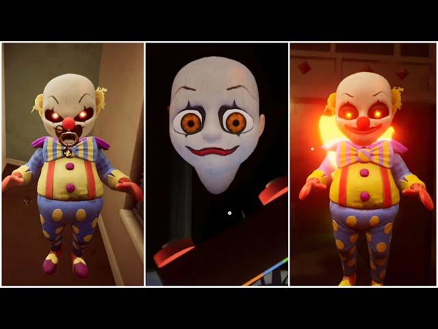 All Ending Baby Clown - The Baby in Yellow | Halloween Update