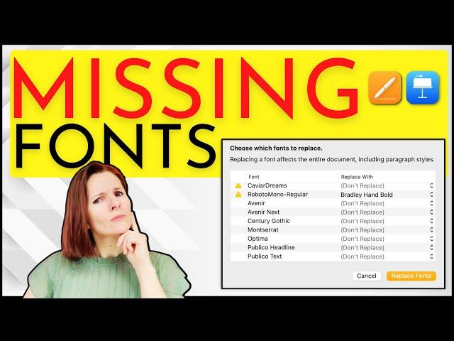 How to Resolve the Missing Fonts Error Message in Page or Keynote || Download & Install New Fonts