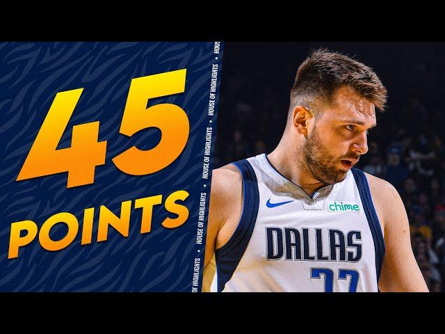 Luka Doncic UNREAL 45 PTS 13 AST 11 REB vs Warriors  FULL Highlights