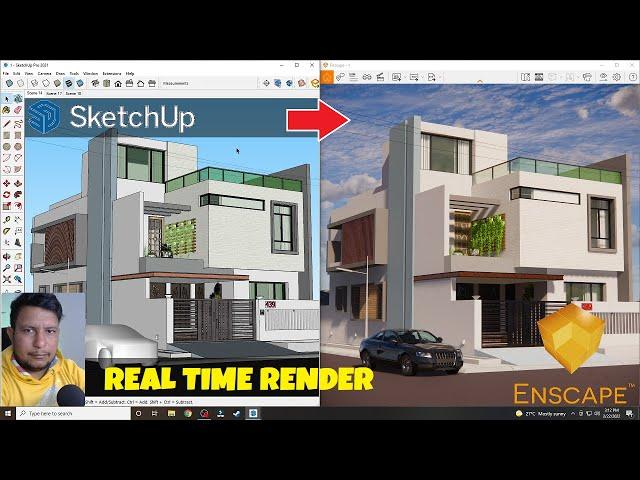 Introduction of Enscape REAL TIME RENDERING | Sketchup Render Tutorial in Hindi 