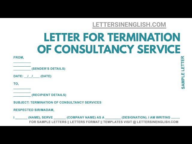 How To Write Letter for Termination of Consultancy Services - Sample Letter for Termination