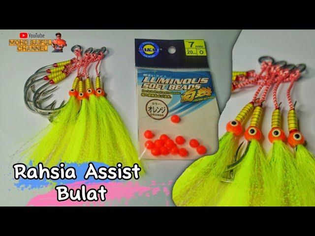 Teknik mudah Buat Assisthook Bulat Guna Soft Beads