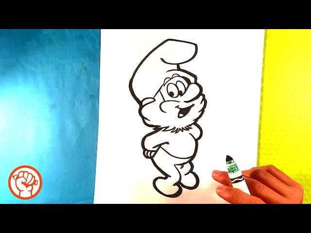 How to Draw Papa Smurf - Easy Pictures to Draw