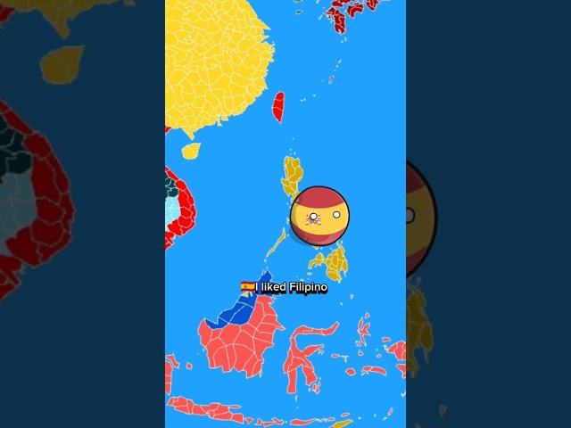 What if Philippines and Spain switch their places  #countryballs #mapper