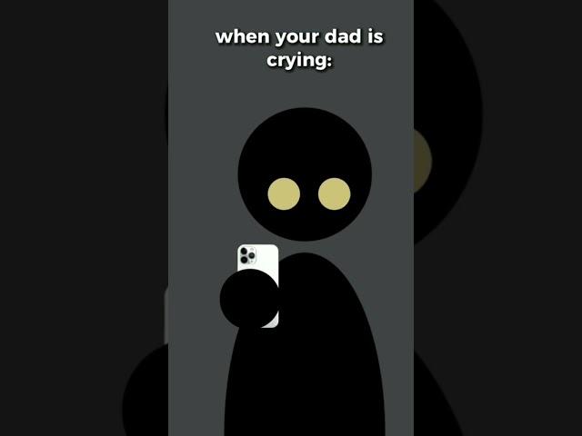 When Your mom is crying vs your dad is crying #shorts #short #fyp #animation #mom #dad #crying  #sad