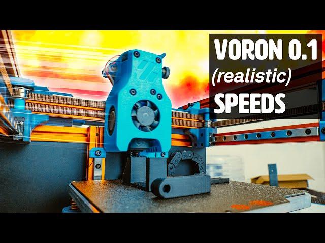 How fast can a stock Voron 0.1 print (realistically)?