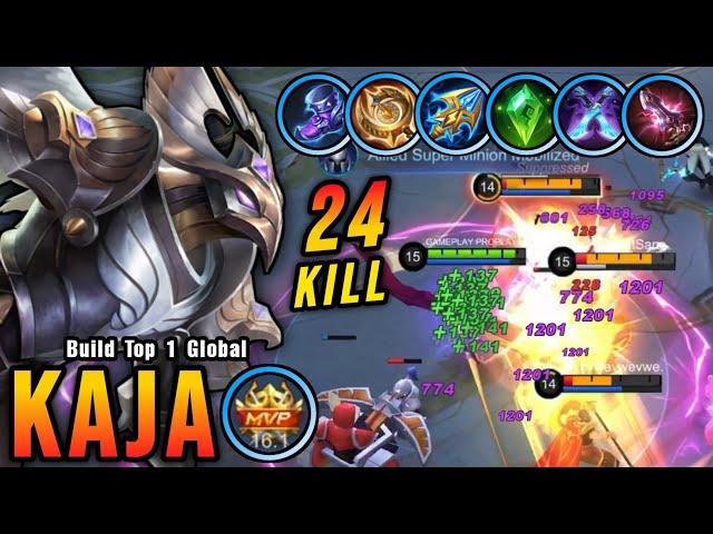 24 Kills!! Kaja with Full Magic Damage Build (ONE HIT DELETE) - Build Top 1 Global Kaja ~ MLBB