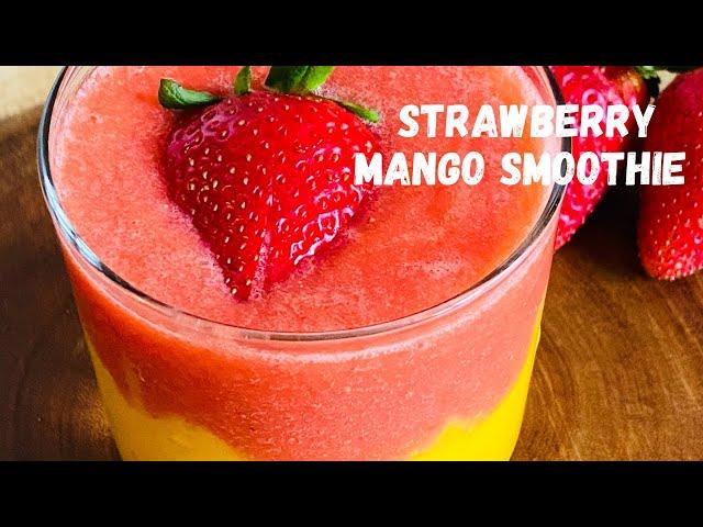 Strawberry and Mango Smoothie |Nutri Ninja Recipe | Mongo Smoothie | Strawberry Smoothie | DeSK How2