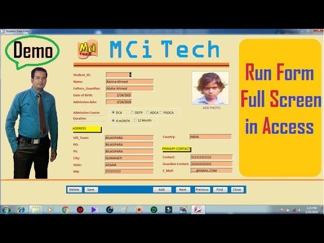 How to RUN form full screen in MS Access | step by step