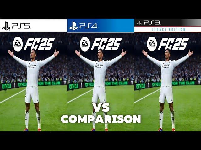 FC 25 PS5 Vs PS4 Vs PS3 | Comparison