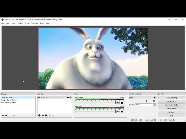 howto OBS Studio Replay Source version 1.3