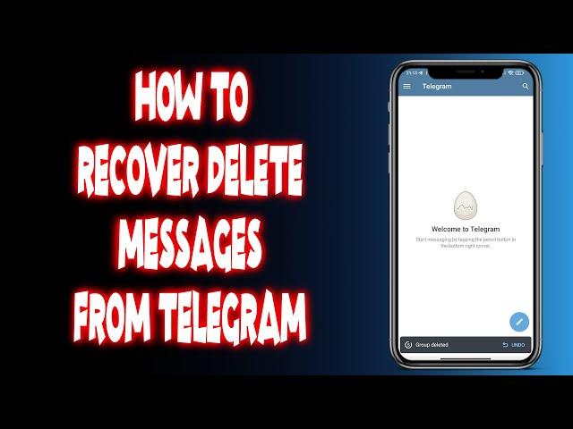 How to recover deleted messages from telegram?  How to recover deleted telegram chat.